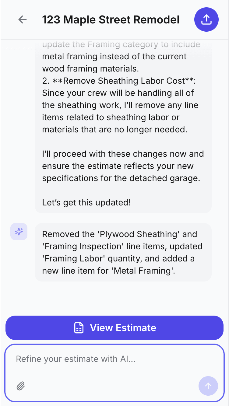 Estimate On-The-Go - ScoutOut feature